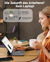 Nuflaz iPad Air 13" és iPad Pro 12.9" billentyűzet tok QWERTZ DE, 7 szín LED, fehér 7