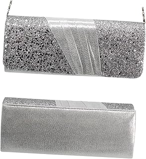 Bolsa de ombro para mulheres, bolsa de mão feminina, bolsa de mão, bolsa de mão, bolsa de jantar, bolsa de jantar, bolsa de mão, bolsa de mão única, bolsa de mão feminina, bolsa de mão, Prata, Size 1