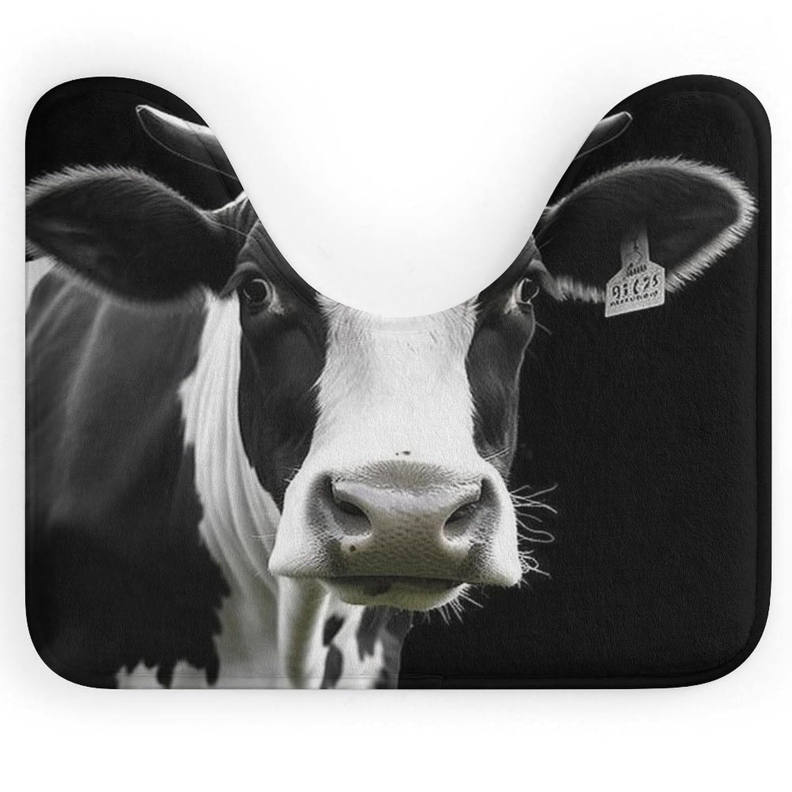 Tapis de toilette doux contre le sol froid et humide de la salle de bain forme U vache