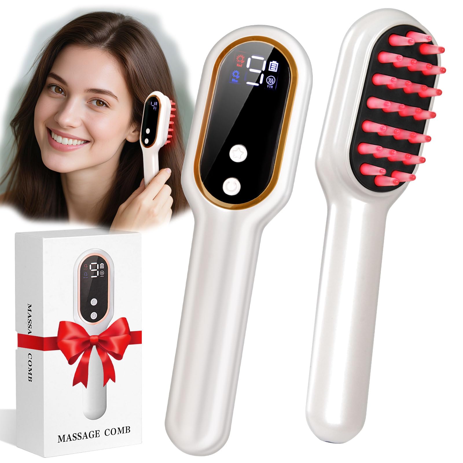 Red Light Hair Brush for Hair Care, Laser Therapy Hair Growth Comb