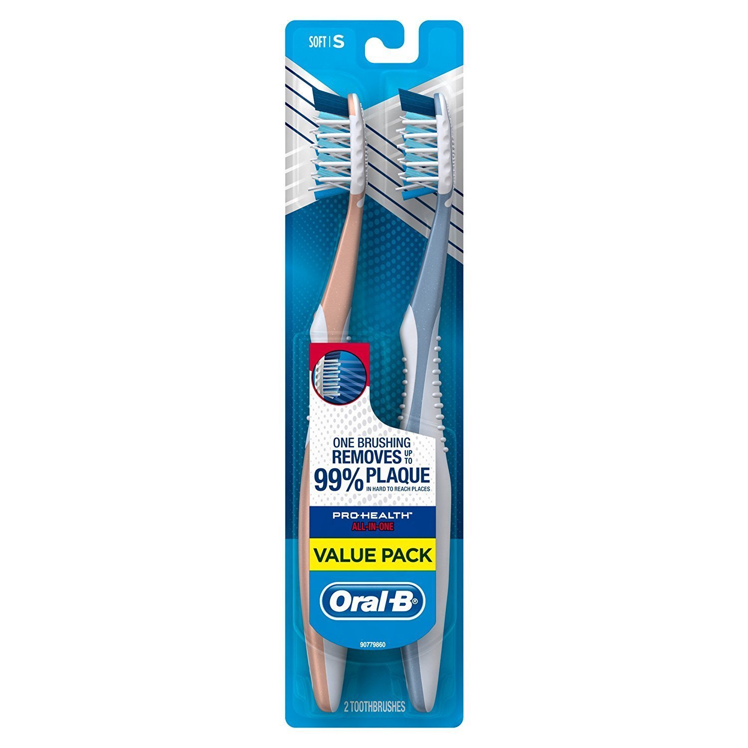 Oral-B Pro-Health All-In-One Medium Toothbrush (4 Count) , Color May Vary