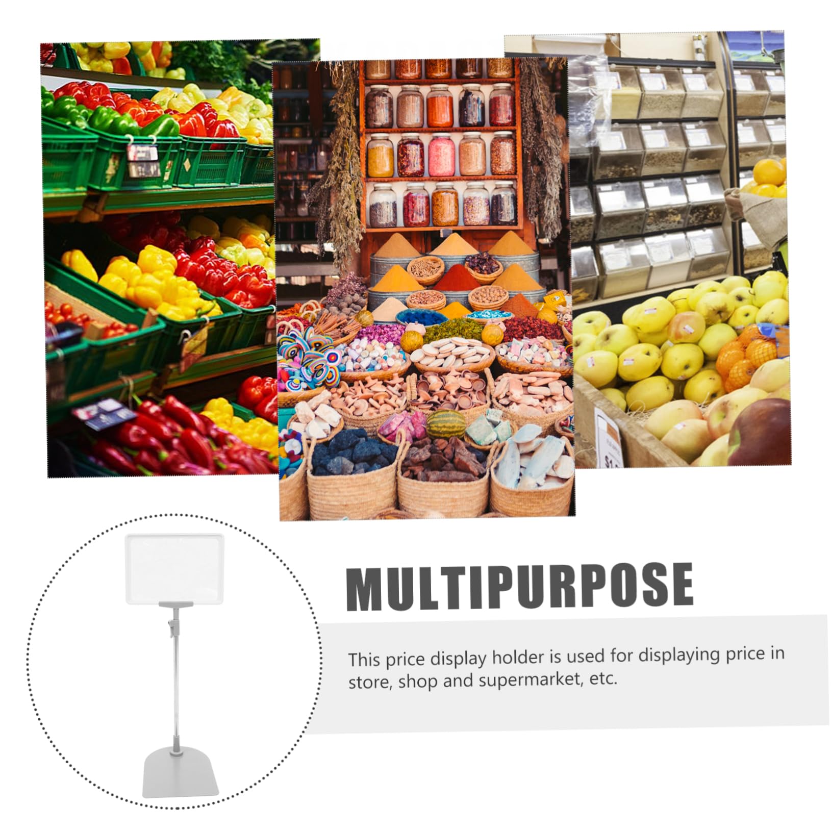 jojofuny Preisschildhalter Aus Edelstahl Und Preisauszeichnungshalter Für Obst Supermarktzubehör Schnell Aufzubauen Installieren Platzsparend Zu Verstauen
