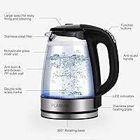 Vista 7 de 1500W Electric Kettle with Temperature Control - 6-Temp Presets for Tea/Coffee, Double Wall Cool-Touch, 4H Keep Warm, 1.7L Borosilicate Glass &