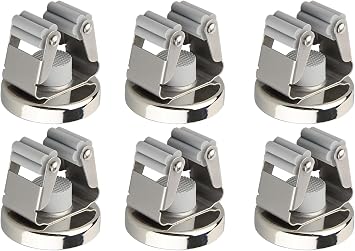 MUTUACTOR 6 Pack Magnetic Broom and Mop Holder, Strong Magnetic Mount Broom Hooks