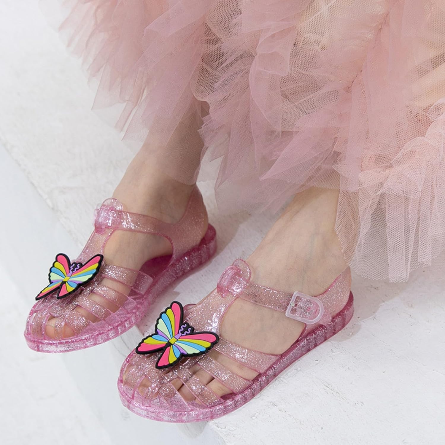 Cute Jelly Shoes for Girls, Kid Fishermen Sandals, Princess Birthday Toddler Glitter Sandal Summer Beach Shoe Footwear - Image 5