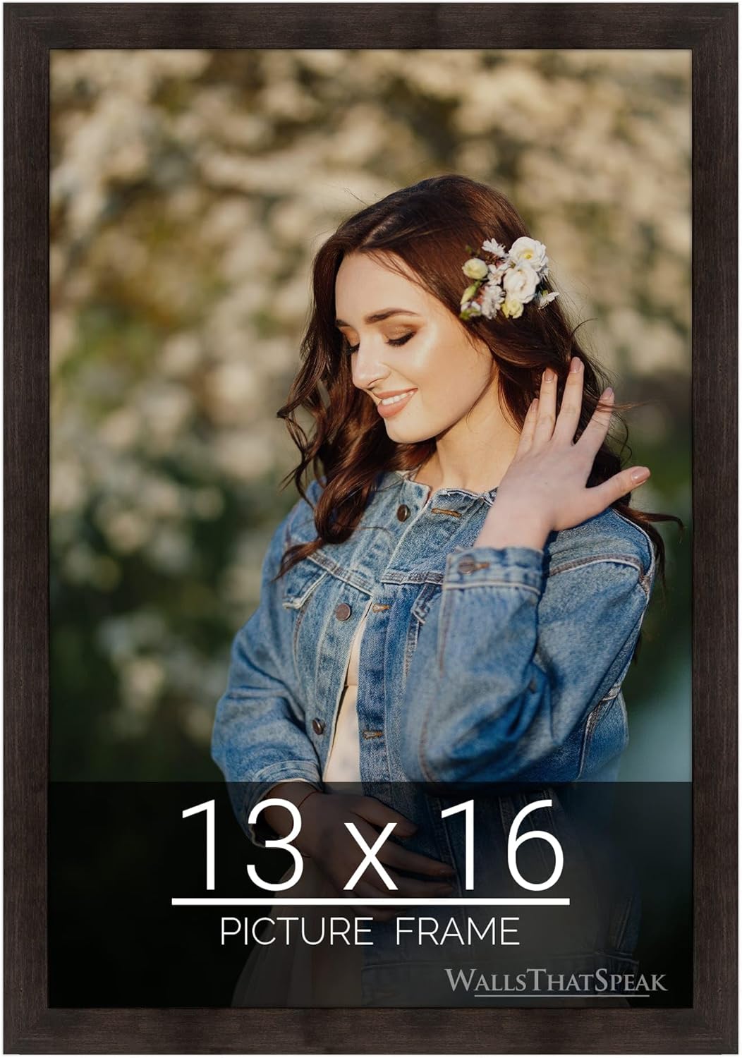 wallsthatspeak 13x16 Espresso Brown Picture Frame for Puzzles Posters Photos or Artwork