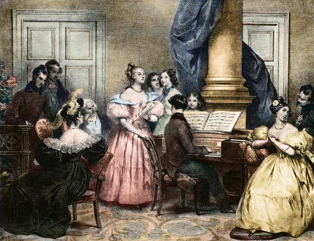 Tableaux Graffiti Art Mural Soirée Musicale Devéria Poster Déco Salon 60x90cm