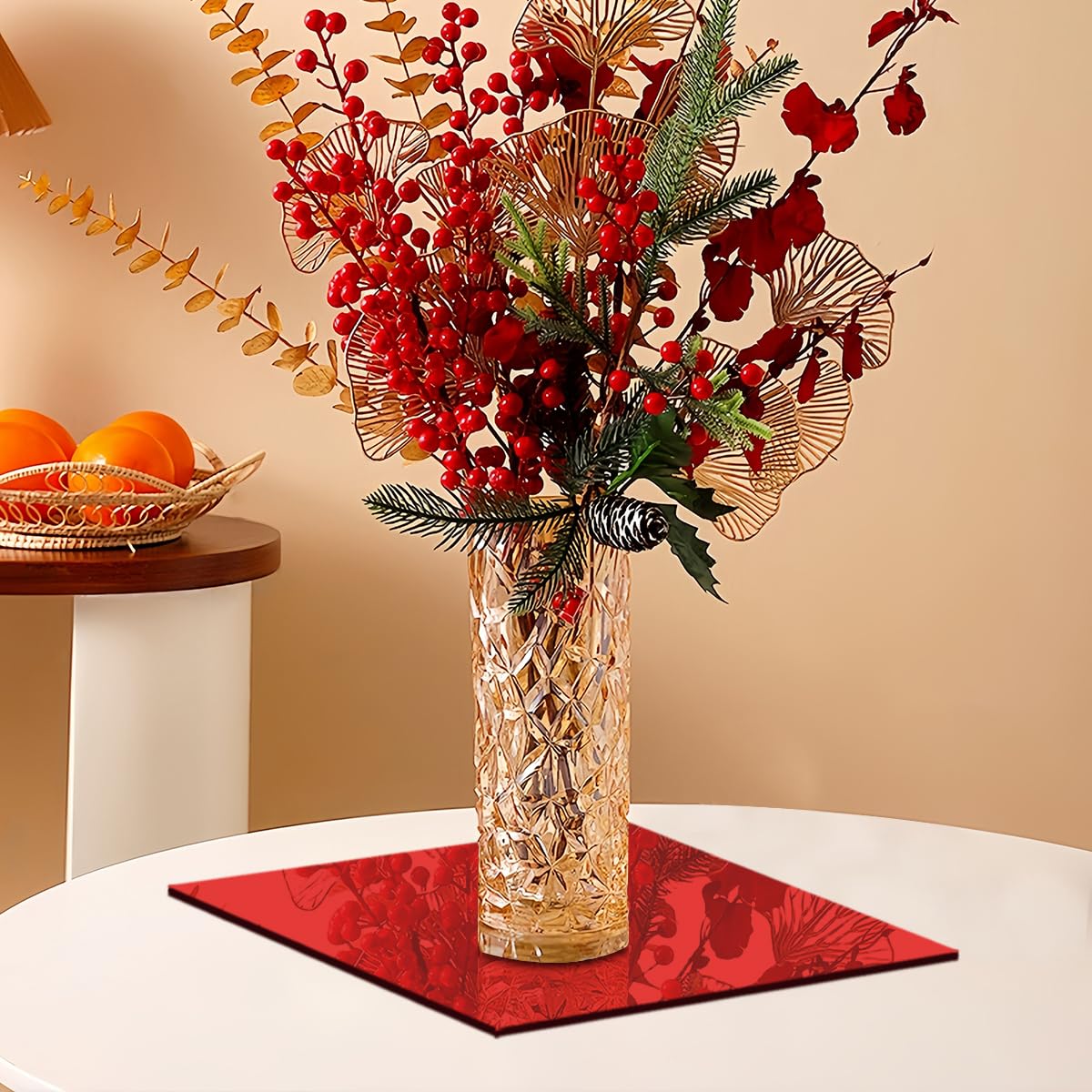 Red Acrylic Mirror Sheets - 8x8 Inch, FREE SHIPPING -4