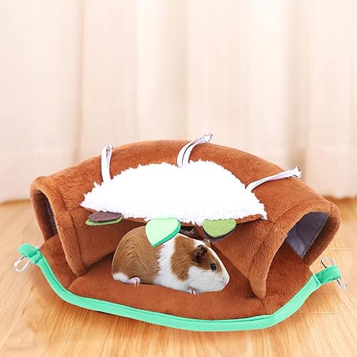 Miniatura 5 de Rat Nest Bed Cage Accessories Hamster Hedgehog Pet Bed House Resistente al viento Gran Espacio Marrón