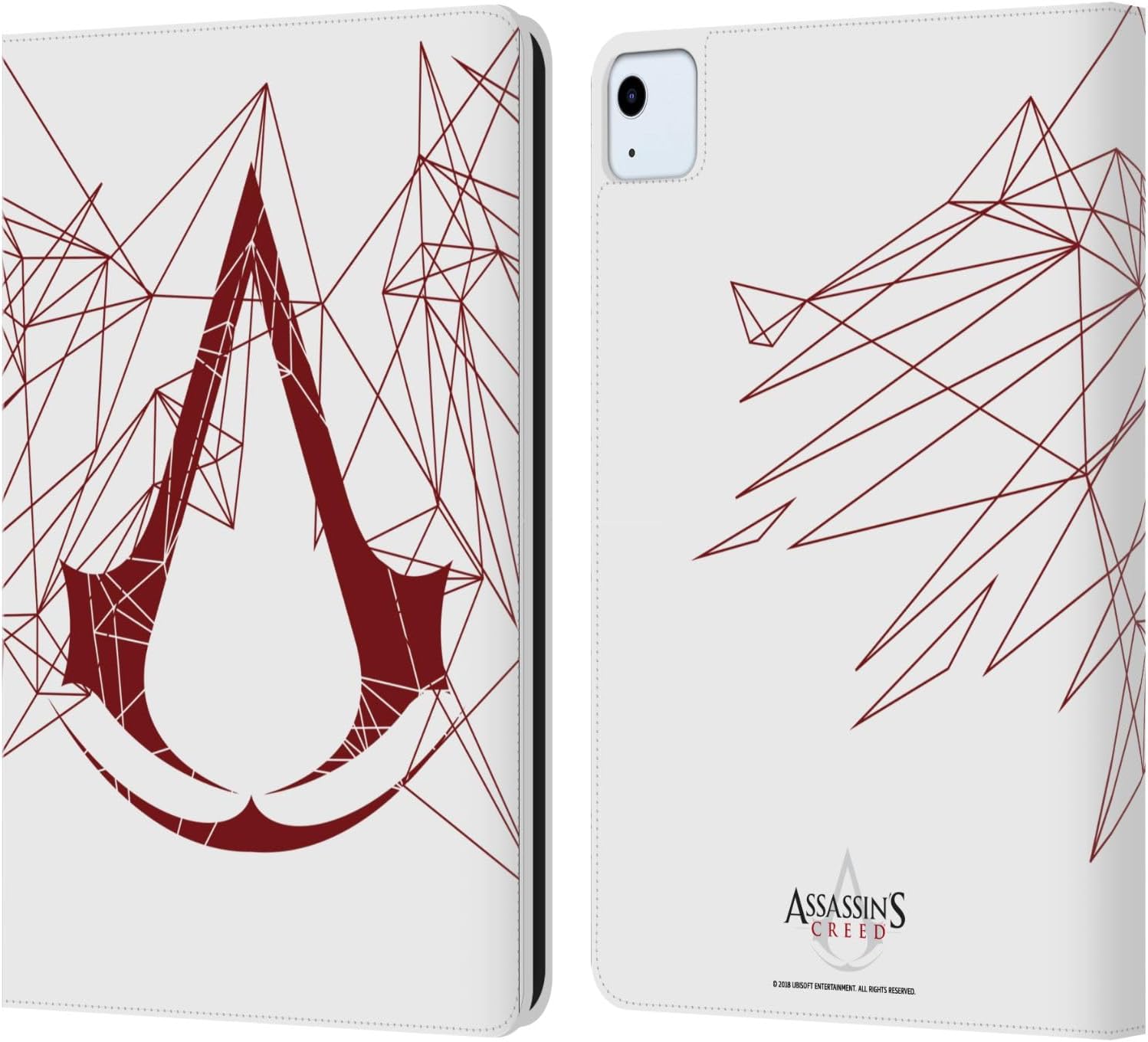 Head Case Designs Officially Licensed Assassin's Creed Geometric Logo Leather Wallet Case Compatible with Apple iPad Air 11 2020/2022/2024/2025