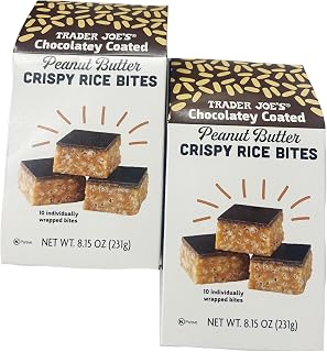 2-Pack Chocolatey Coated Peanut Butter Crispy Rice Bites 8.15 oz /231g (Pack of 2)