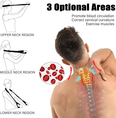 Miniatura 3 de Ejercitador de estiramiento de cuello, dispositivo de tracción cervical, dispositivo de tracción quiropráctico de cuello, dispositivos de tracción