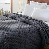 Cobertor Casal Cinza Jolitex Dyuri Jacquard Quadriculado 220x180cm Toque Macio Soft Manta Microfibra Cobertor Cama Casal Edredom Coberdrom