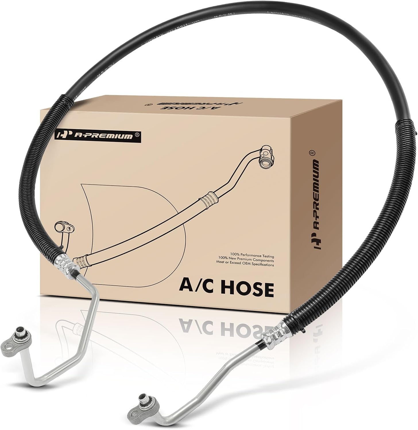 A-Premium A/C Discharge Line Hose Assembly Compatible with Chevrolet Express 1500/2500/3500 & GMC Savana 1500/2500/3500, 2003 2004 2005 2006 2007, 4.8L 5.3L 6.0L, Compressor to Condenser