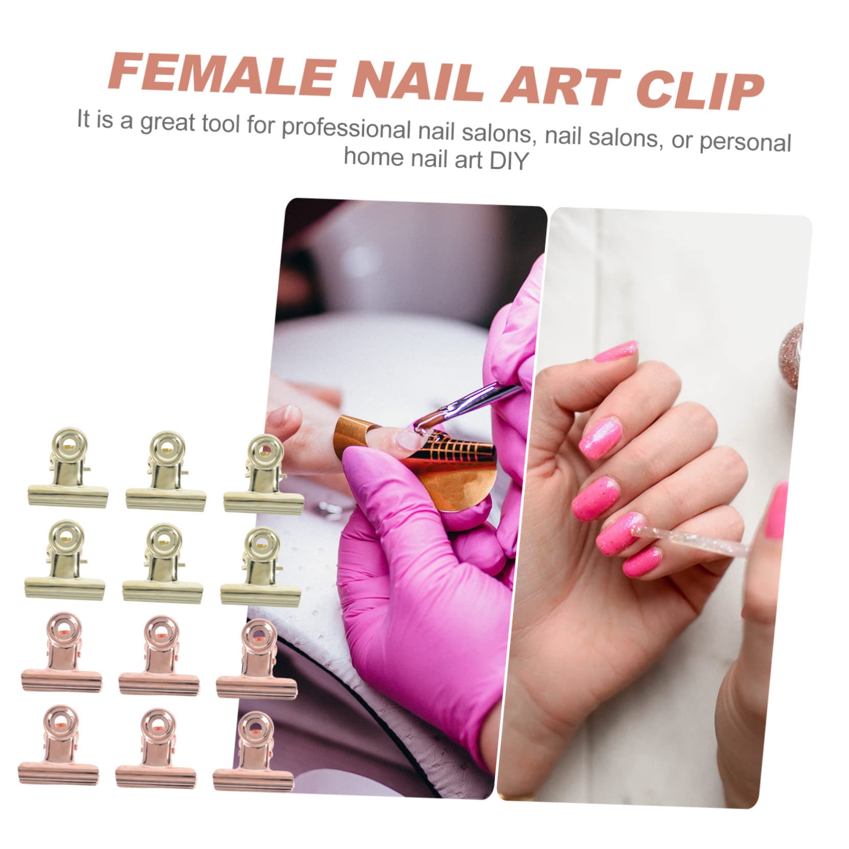 FRCOLOR 5 Set Di Pinze Per Unghie Spesse Pinze Di Fissaggio Per Manicure Pinze Per Nail Art Pinze Per Unghie Finte Design Innovativo Per Unghie 12 Pezzi*5