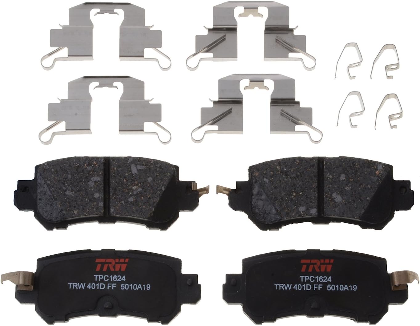 TRW Automotive TPC1624 Disc Brake Pad Set for Mazda CX-5: 2013-2015 and other applications Rear, Black