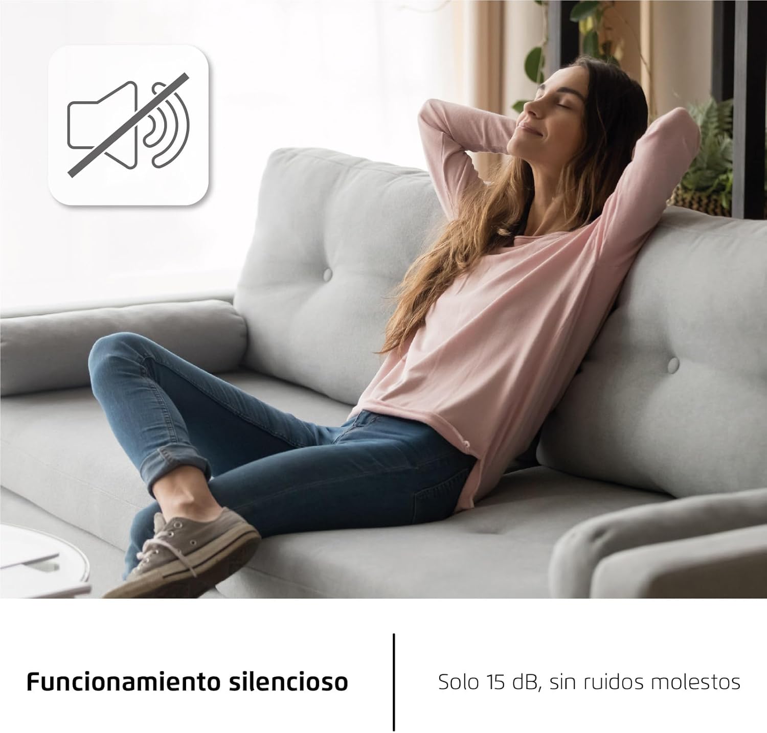 Hands washing under running water with a red circle and cross icon over bacteria, illustrating the anti-bacterial function.