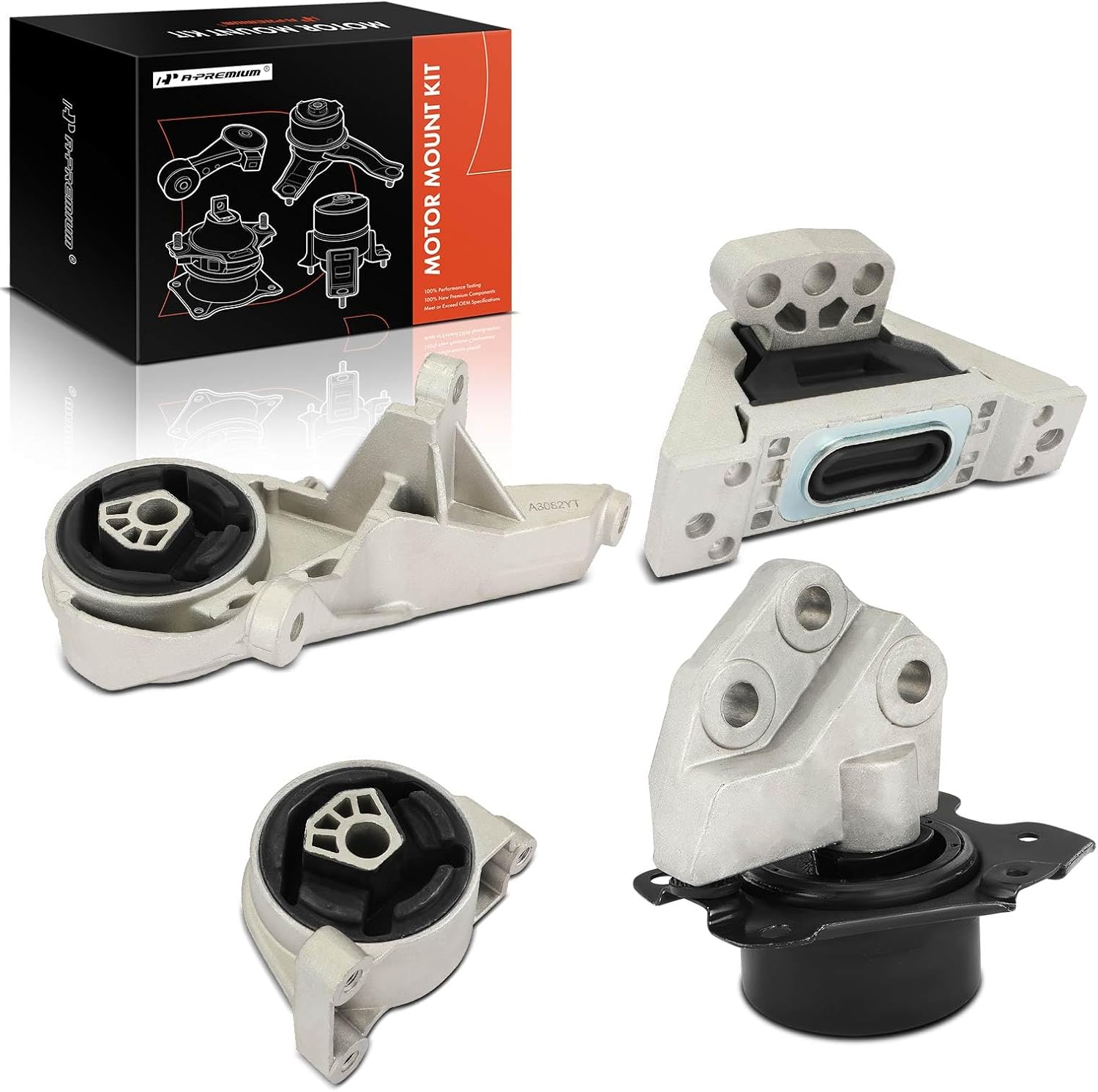 A-Premium 4PCS Engine Motor Mount and Transmission Mount Kit Compatible with Chevrolet Equinox 2005-2006 & Pontiac Torrent 2006, 3.4L, Automatic Transmission Only, Replace# 22698066, 15861081