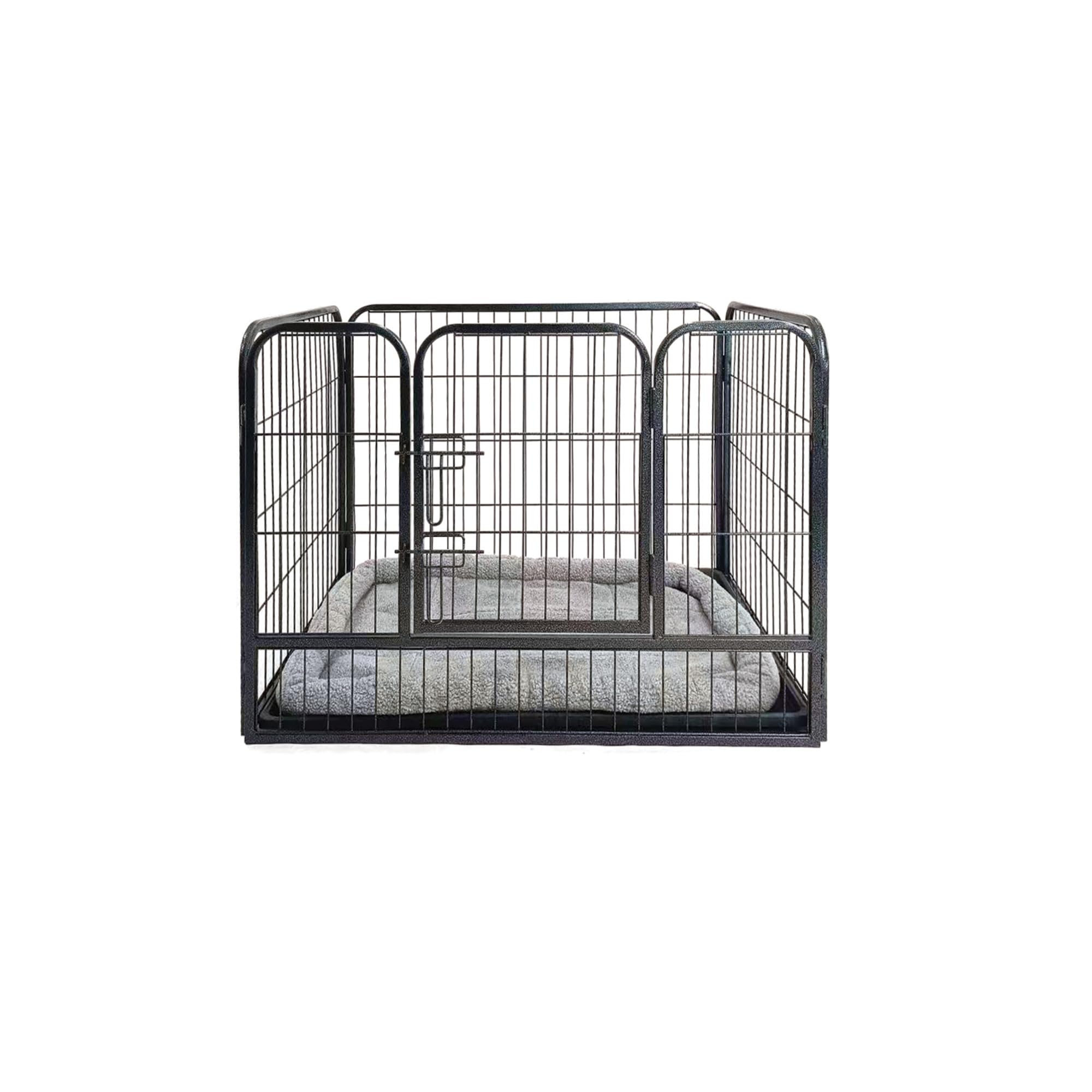 Pretty Pooch Whelping Pen With Tray And Cushion, Puppy or Dog Play Crate Cage, Puppies Secure Crates Cages Dog Training Pens Heavy Duty (XL Extra Large)