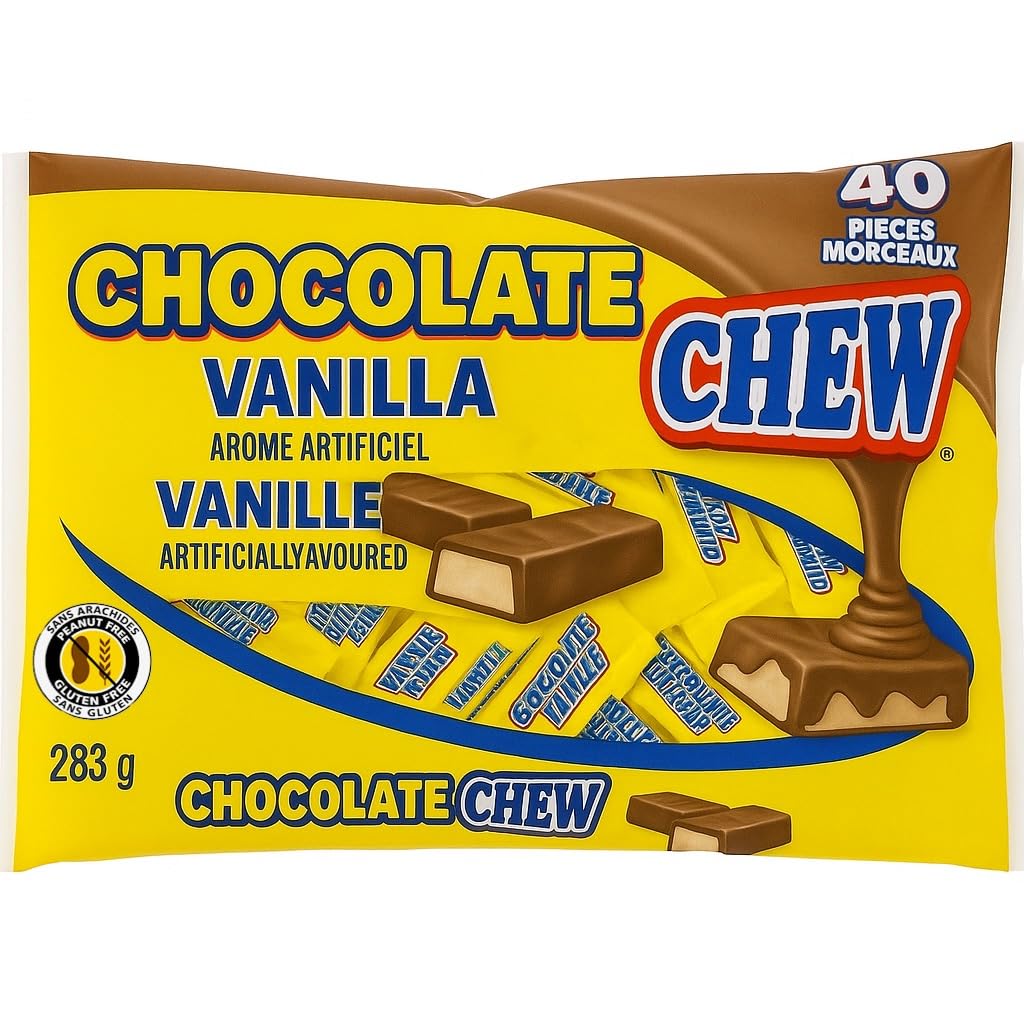 Halloween Chocolate Chew 40 Pieces mini bars – Vanilla Flavoured