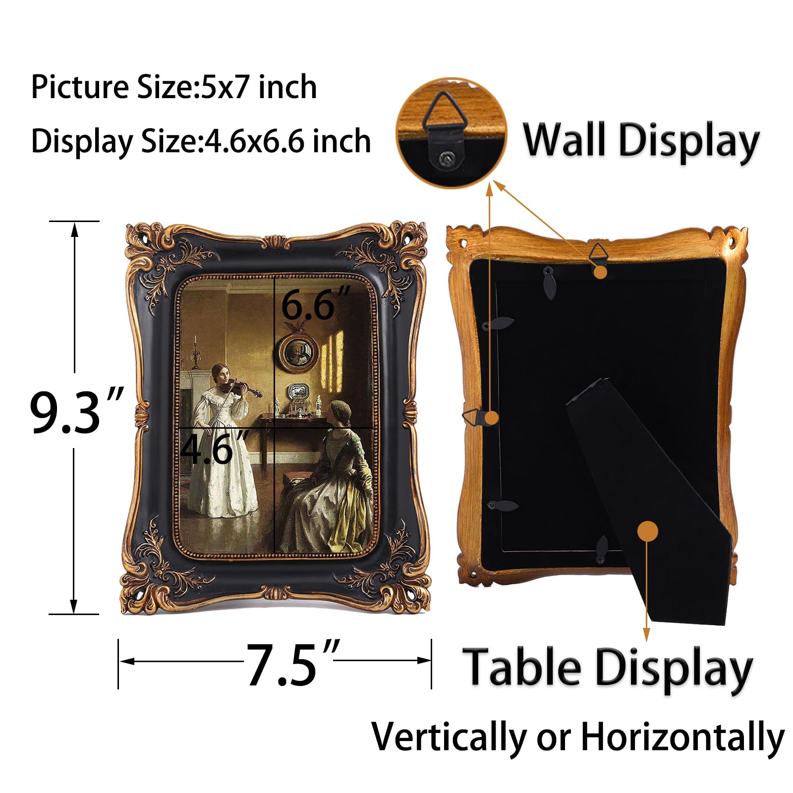 Amazon.com - SIKOO 5x7 Vintage Picture Frames Antique Picture