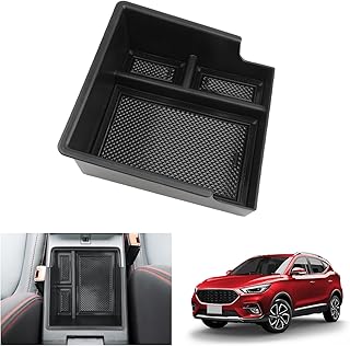 GAFAT MG ZS (Manual Brake) Facelift 2022 2023 2024 Centre Console Storage Box, MG ZS 2023 Armrest Organiser Tray Glove Box, MG ZS Accessories [Not for E V & Electronic Brake] (Black)