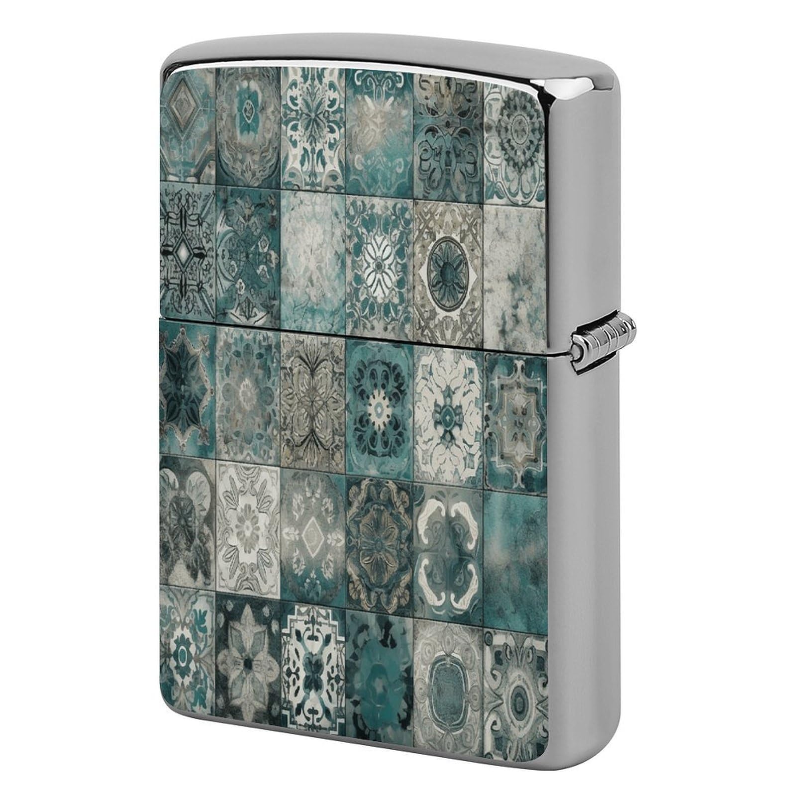 Fekiloot Style Green And Dark Beige Lighter Case Cover Lighter Holder