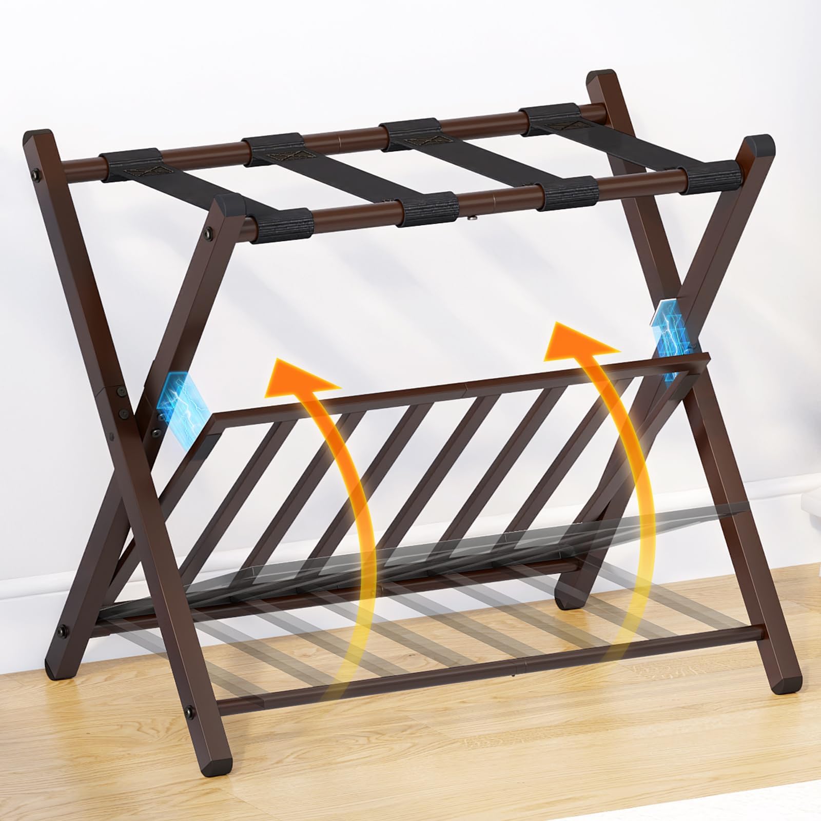 Amazon.com: Winsome Remy Shelf Luggage Rack, Cappuccino : Home & Kitchen