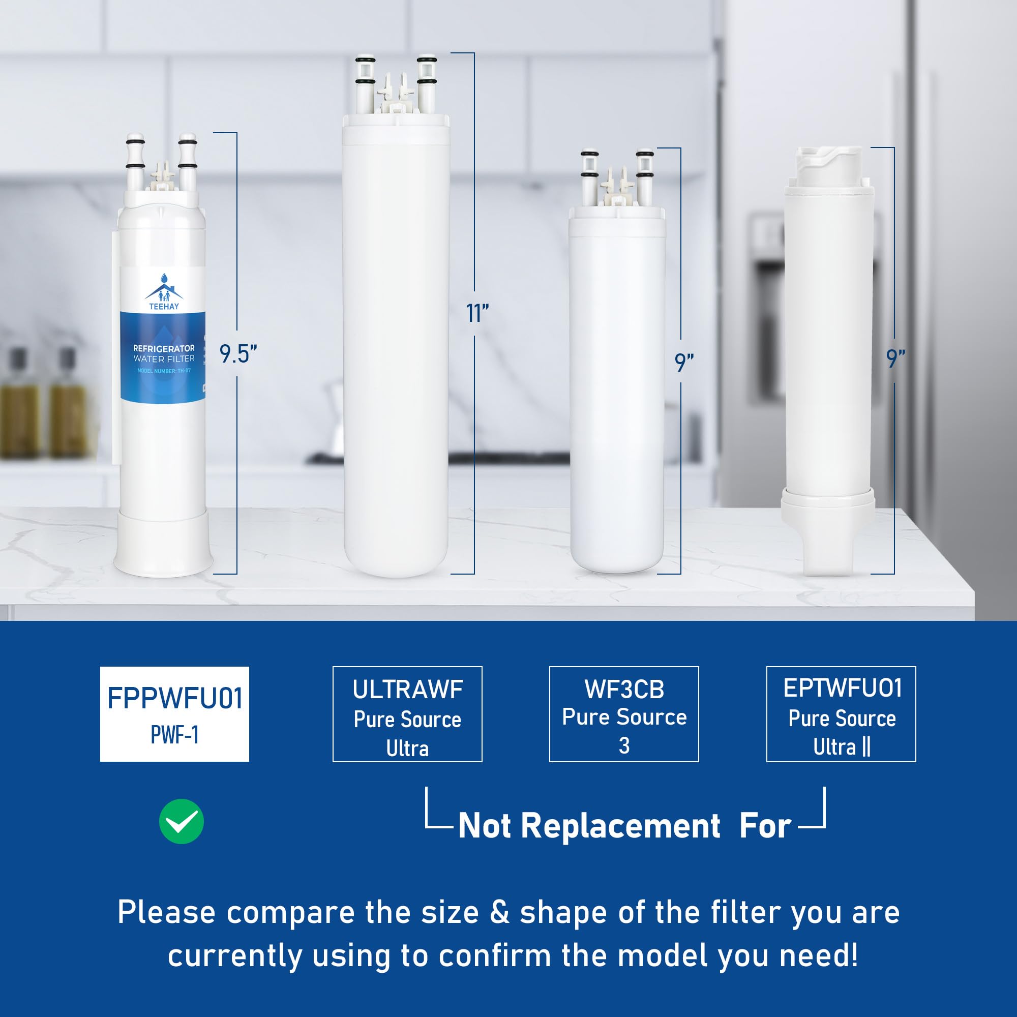 Wasserfilter-Ersatz 2er-Pack | Kompatibel Mit Electrolux EPPWFU01, Frigidaire FPPWFU01 | NSF 42 & 372 Zertifiziert