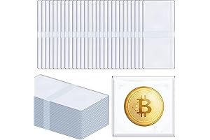 Sweetude Coin Plastic Sleeves for Long Term Coin Storage