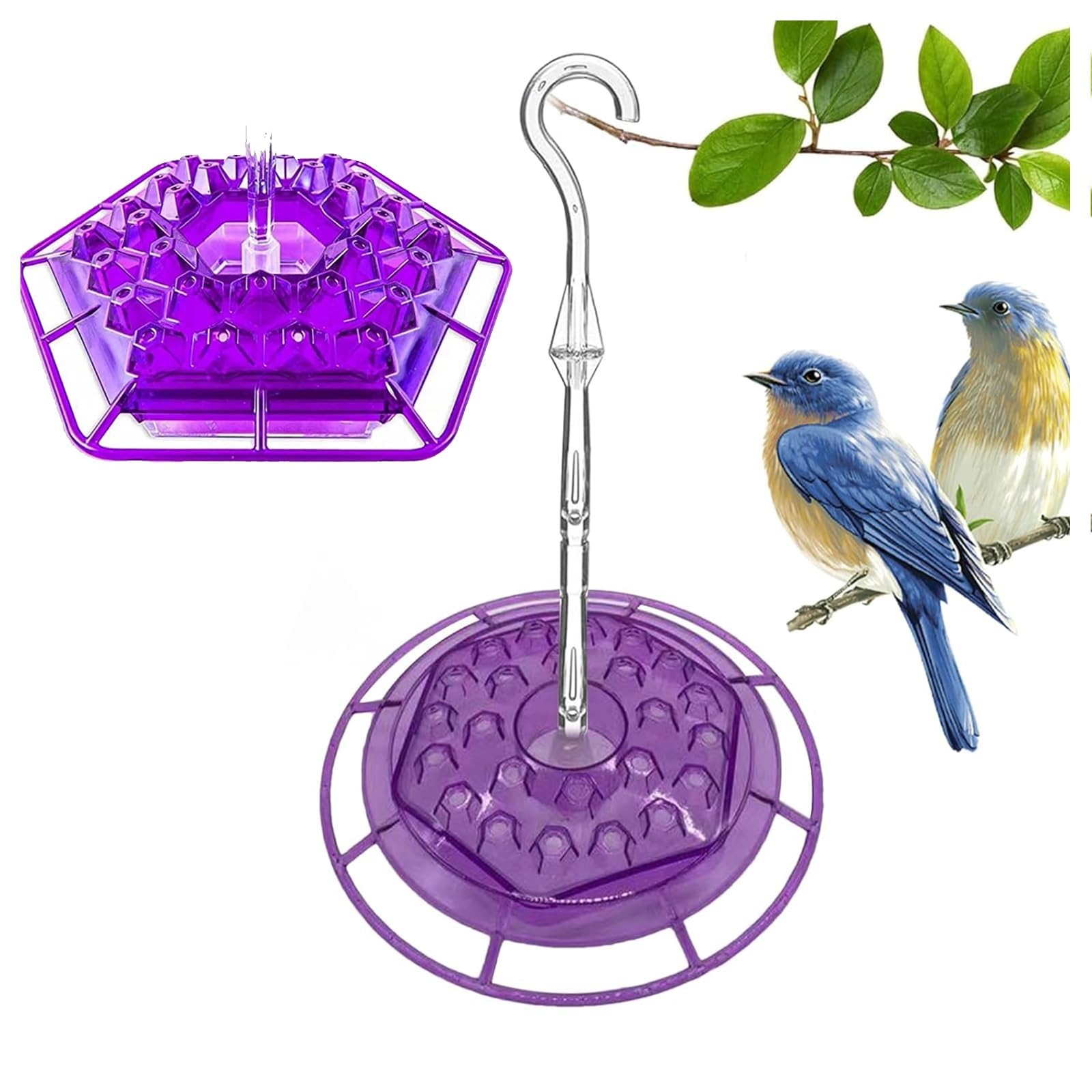 Mangeoire à oiseaux sauvages suspendue lot de 2 pour jardin