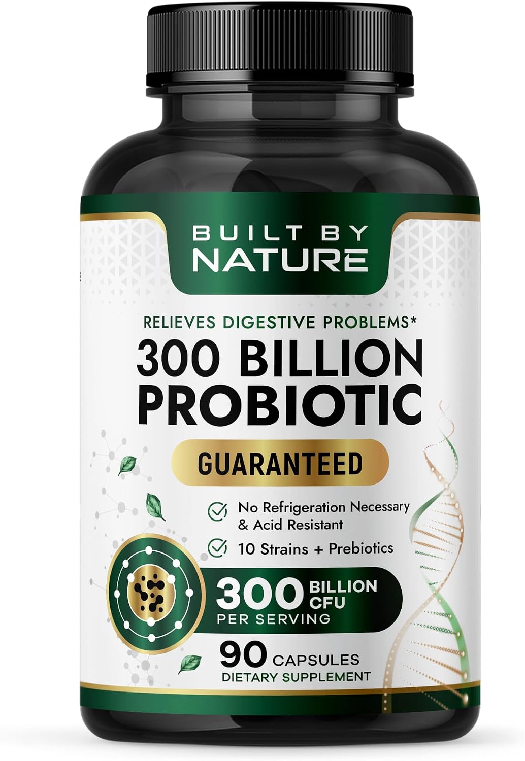 Built by Nature 300 Billion CFU Probiotic, 90 Capsules (30 Servings)