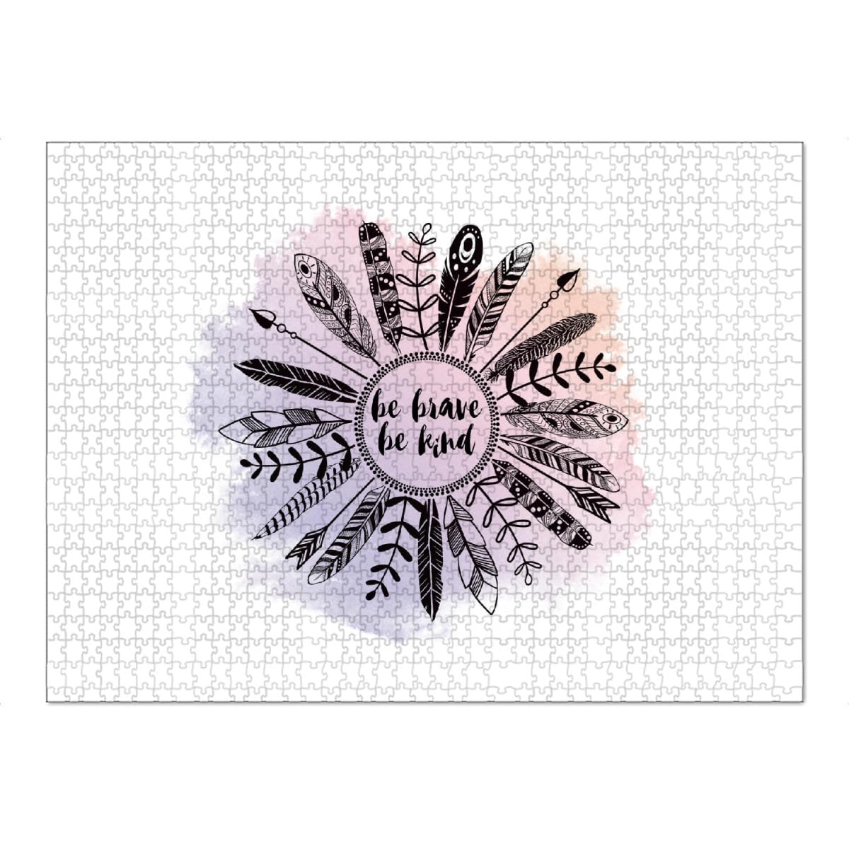 artboxONE-Puzzle XXL (1500 Teile) Festivals Be Brave Be Kind - Puzzle Quote Boho Style motivational