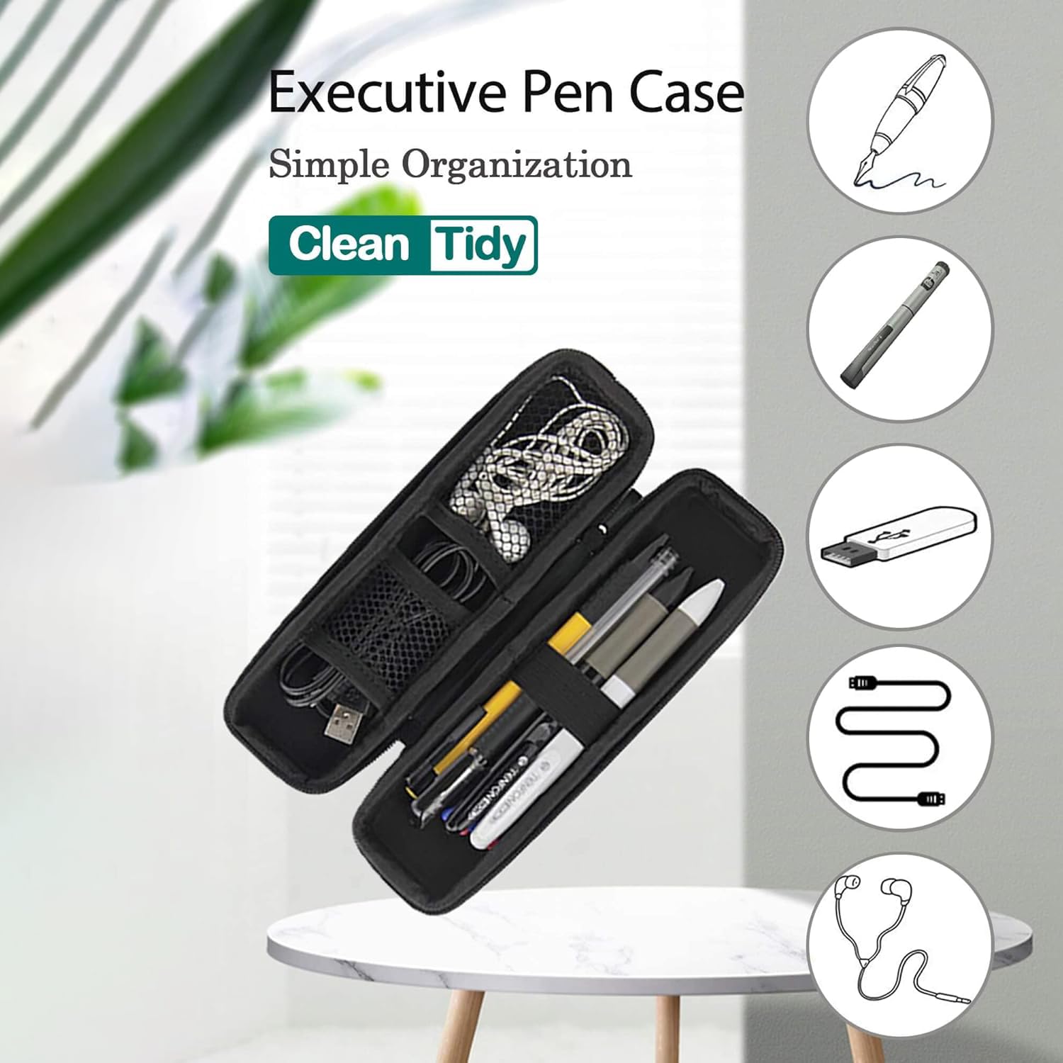 1 Piece Hard Shell Makeup Brush Storage Bag, Portable Hard Shell Makeup Brush Bag, Eva Pencil Case - Image 3