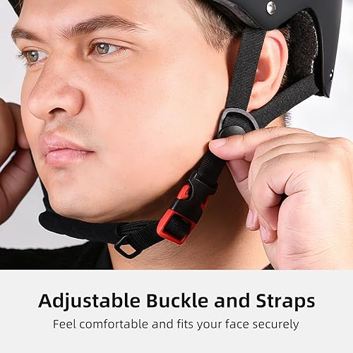 Miniatura 7 de Casco para bicicleta, scooter, patinaje en línea, patinaje en línea, ajustable y multideportivo para casco de patinaje, 3 tamaños para adultos y