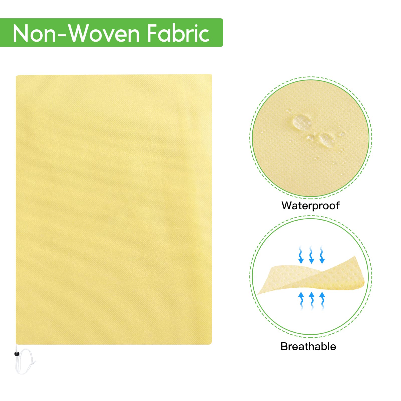 Bonviee 4 paquetes de cubiertas para plantas con protección contra congelación de 47.24 x 70.86 pulgadas, cubiertas grandes para árboles, mantas de protección contra heladas para plantas, fundas