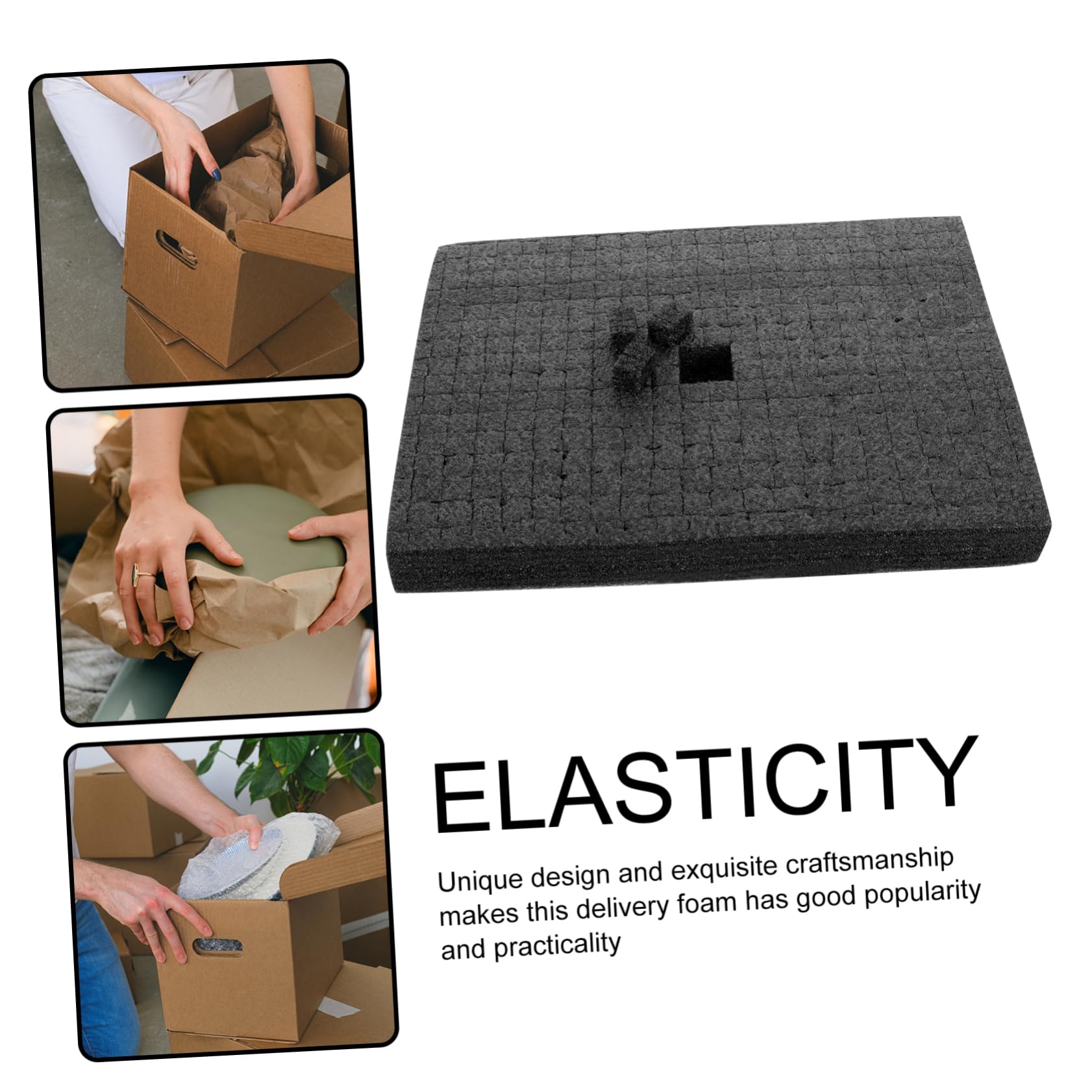 ARTIBETTER 5pcs Cotton Filler Foam Pad Packing Square Foam Board for Drawers Packaging