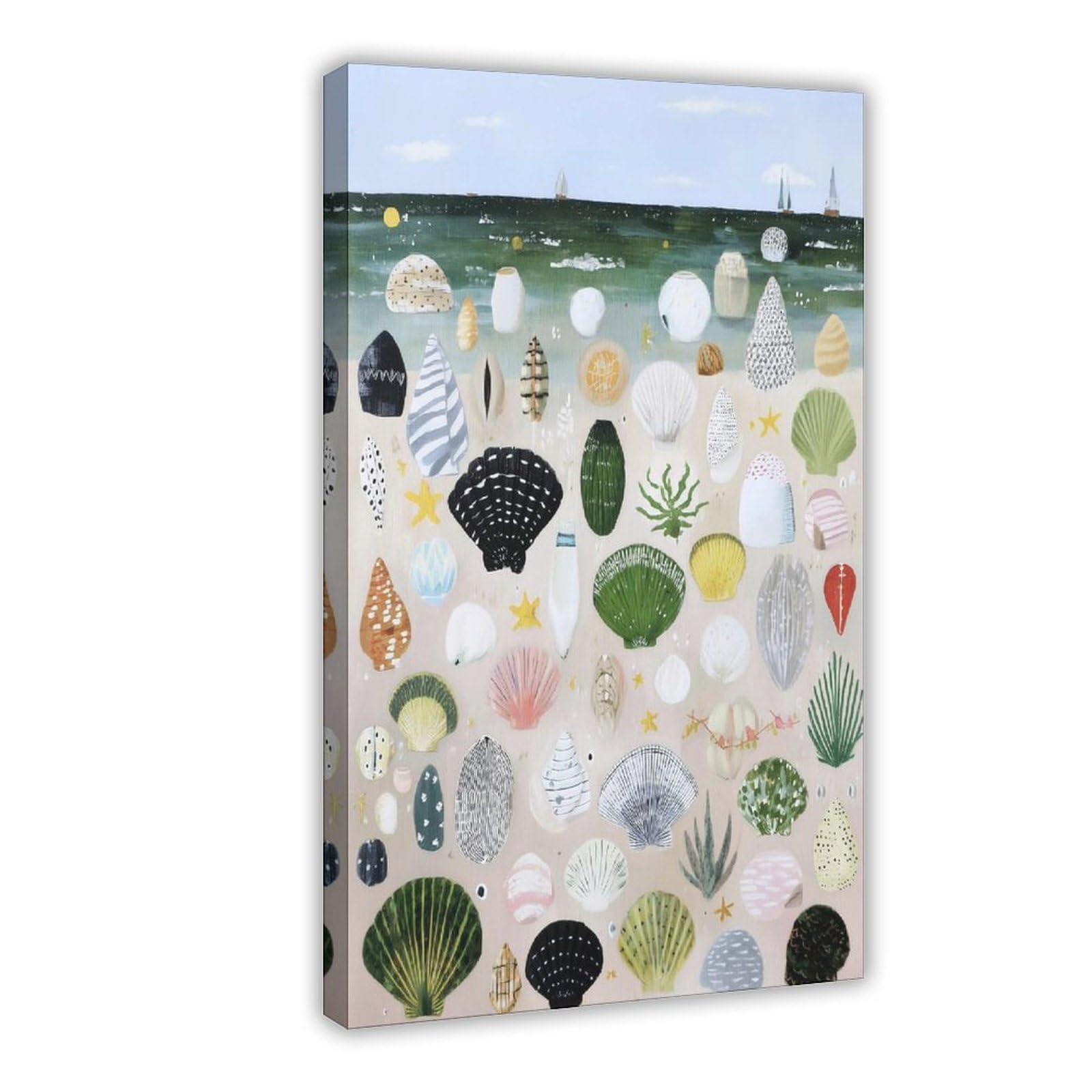 MRYCQ Seashells Beach Poster Canvas Poster for Dorm Room Decor Gift