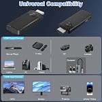 Wireless HDMI Display Dongle Adapter,4K-Plug&Play Wireless Transmitter for Streaming Media Video/Audio from Smartphone, PC, Laptop to HDTV/Monitor/Projector, Supports iOS, Android, Windows, Mac OS