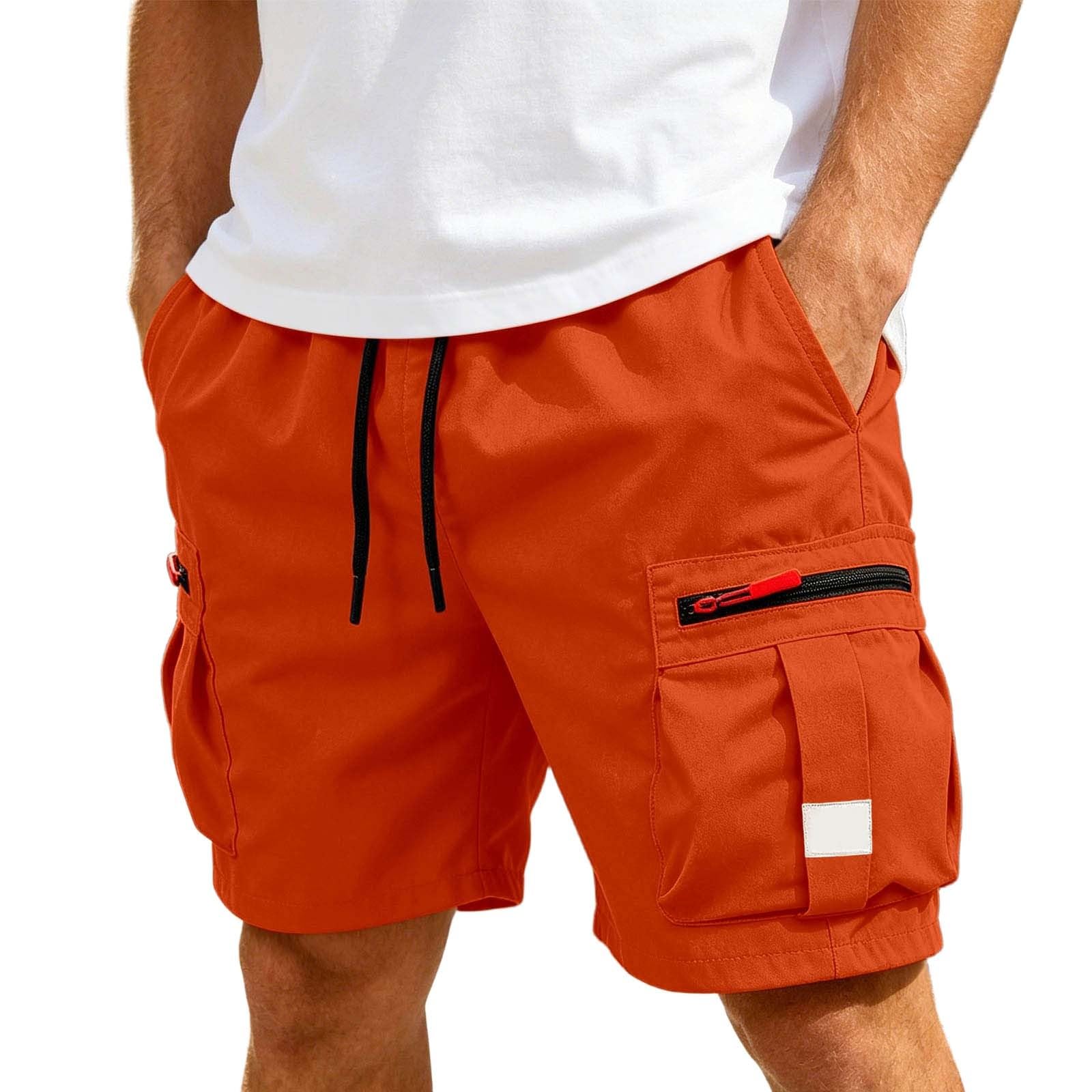 Generico Bermuda Cargo Uomo Estivi - Pantaloncini Corti da Lavoro con Tasche Laterali Pantaloncino Sportivi Shorts Cotone Pantaloni Leggeri per Trekking E Corsa S-3XL