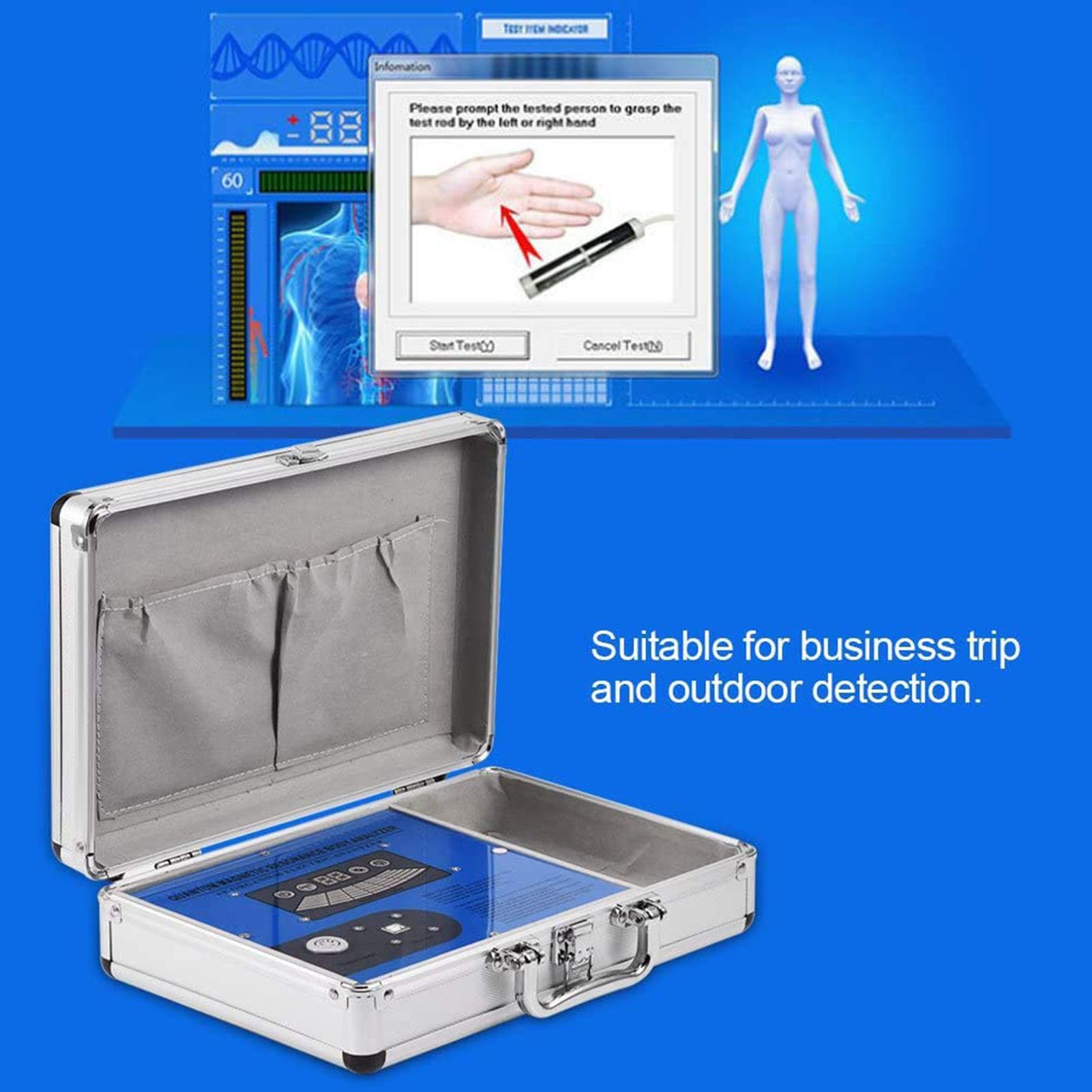 Analizador Magnético de Resonancia Cuántica, Analizador de Detector Cuántico Saludable Profesional para Todo el Cuerpo, Rápidamente para el Análisis de Salud en el Hogar