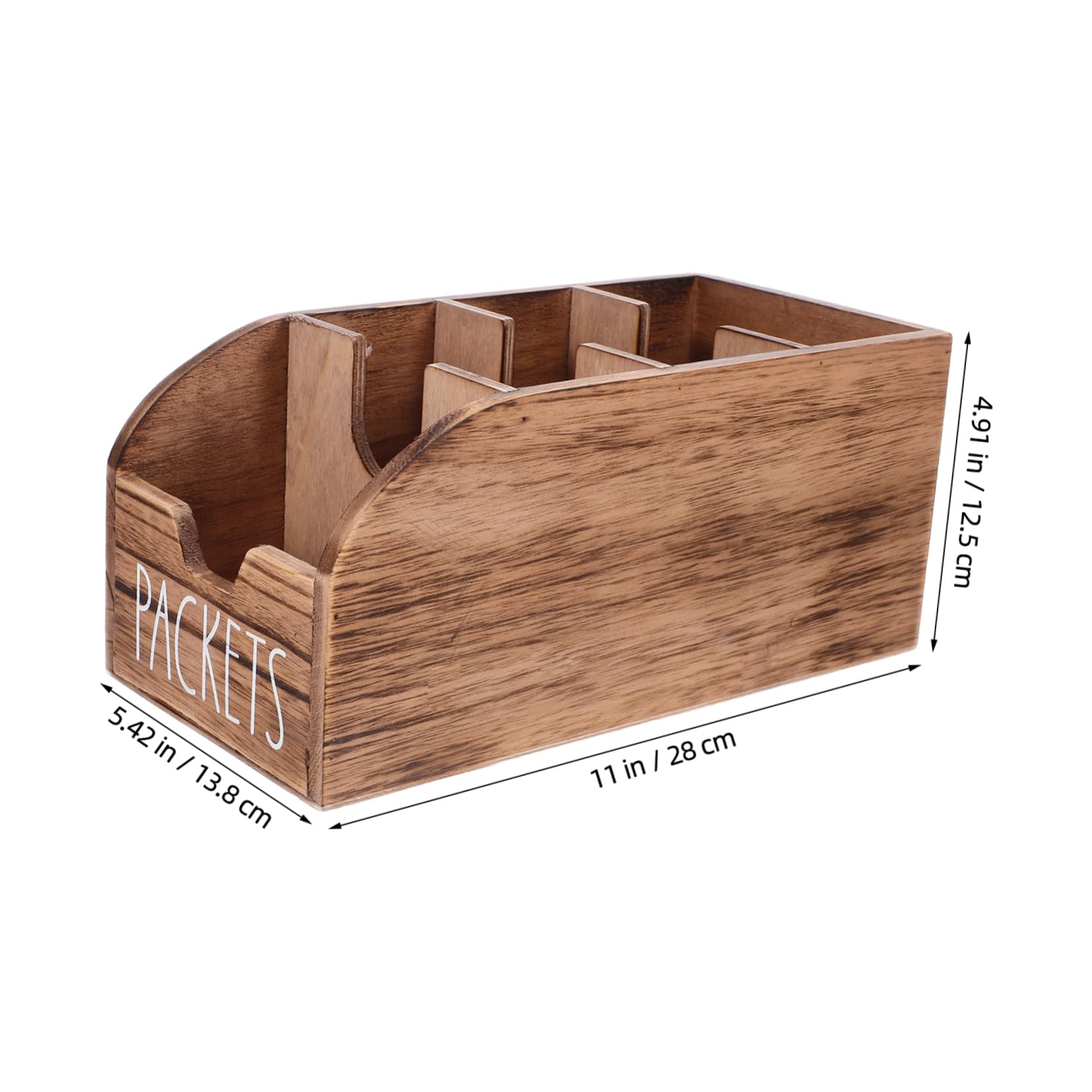 Scatola Porta Bustine di Tè in Legno Marrone per Cucina