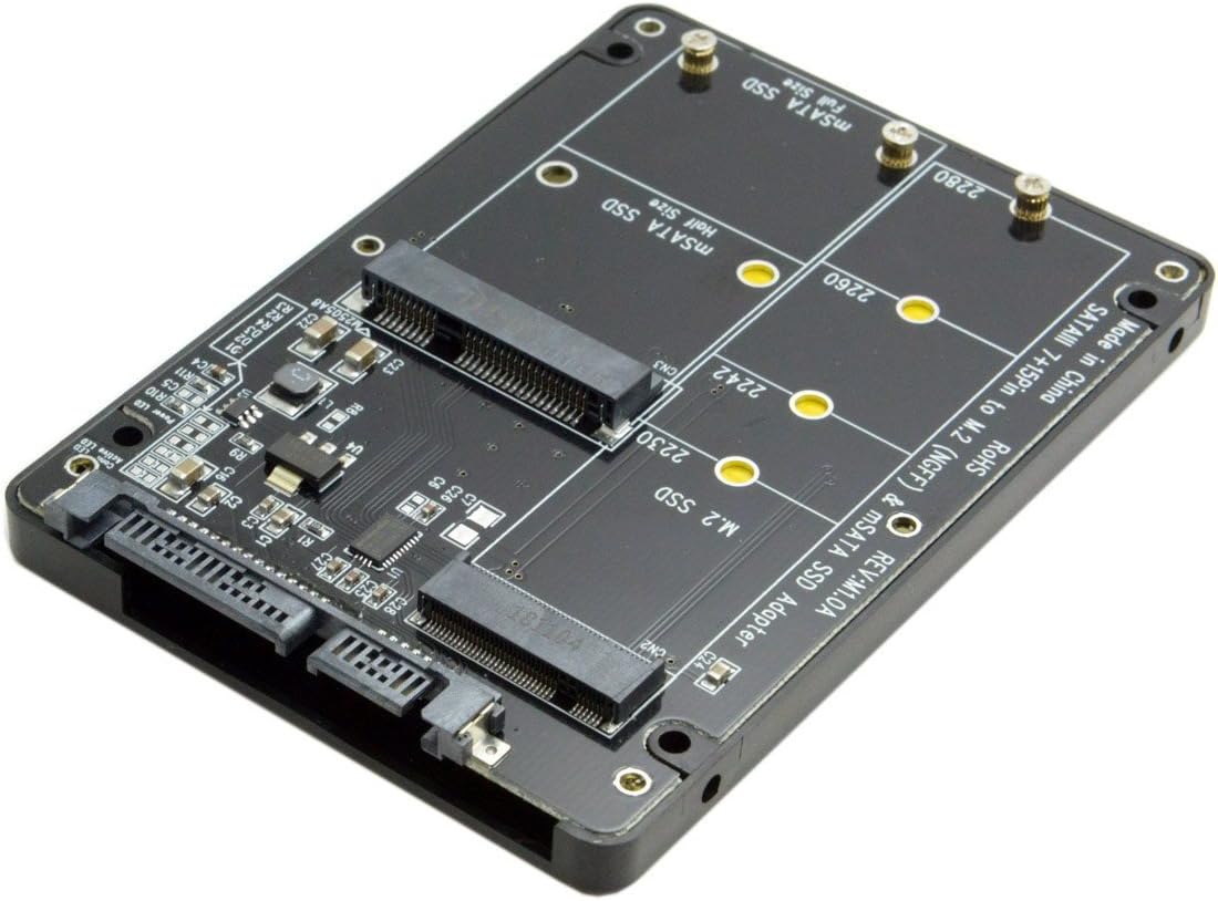 Adattatore JSER Per SSD M.2 NGFF A SATA 2.5" - Converte Il Tuo SSD In Un Disco SATA Standard Con Custodina In Metallo Nero - Foto 6