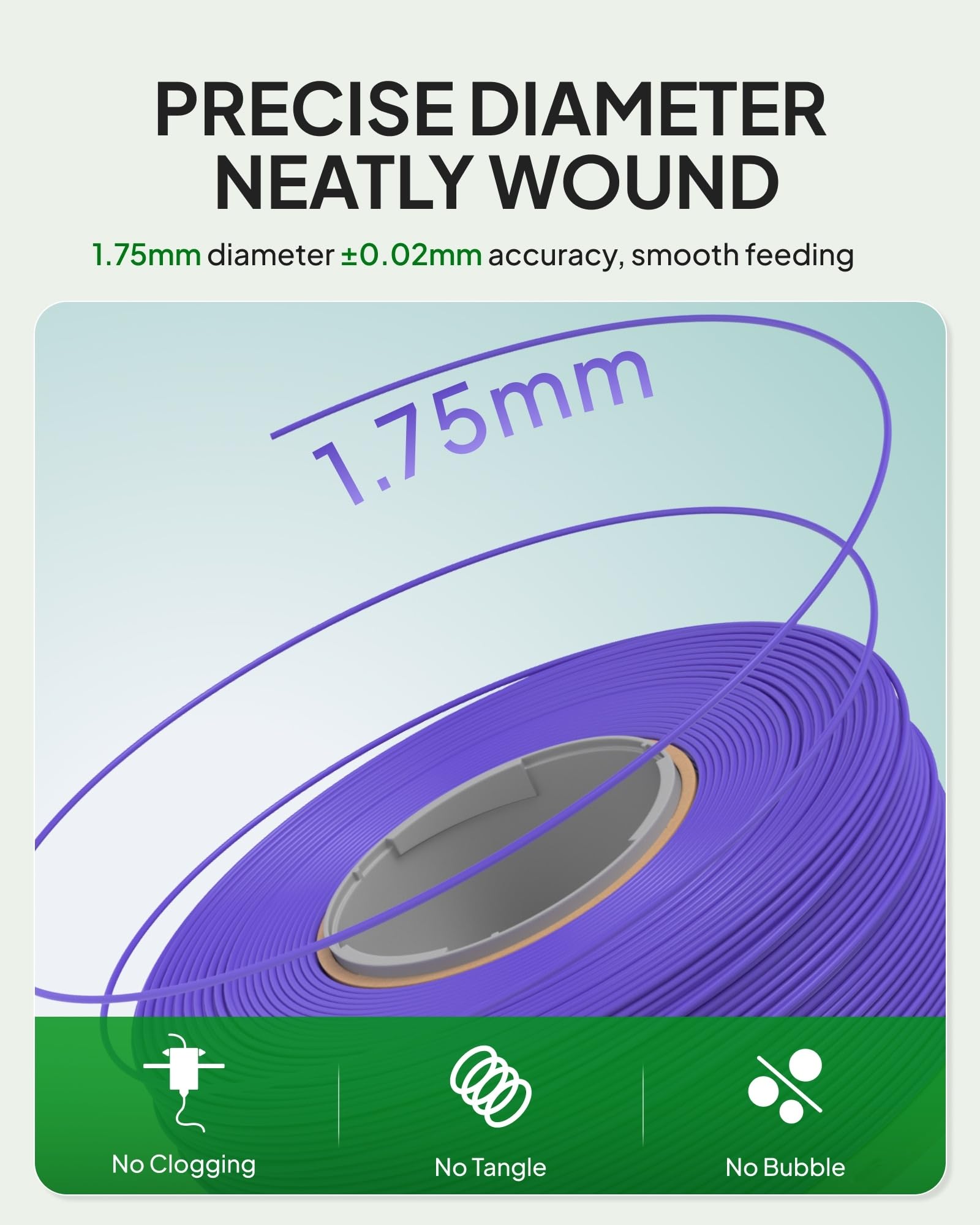 ELEGOO PLA Basic Refill Filament 1,75 mm czarny biały szary czerwony 4 kg | Filament do druku 3D bez szpulki, wysoka dokładność średnicy, pasuje do większości szpulek wielokrotnego użytku