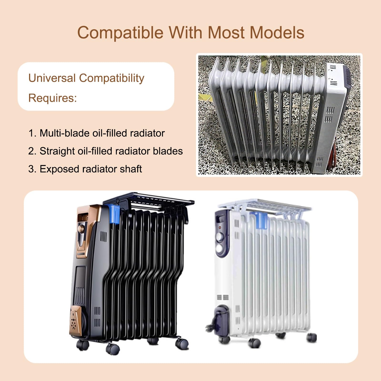 Umidificatore Termosifone, Evaporatore, PP Resistente al Calore, Aspetto Trasparente, Non Richiede Elettricità, per Radiatore a Olio(3pcs)