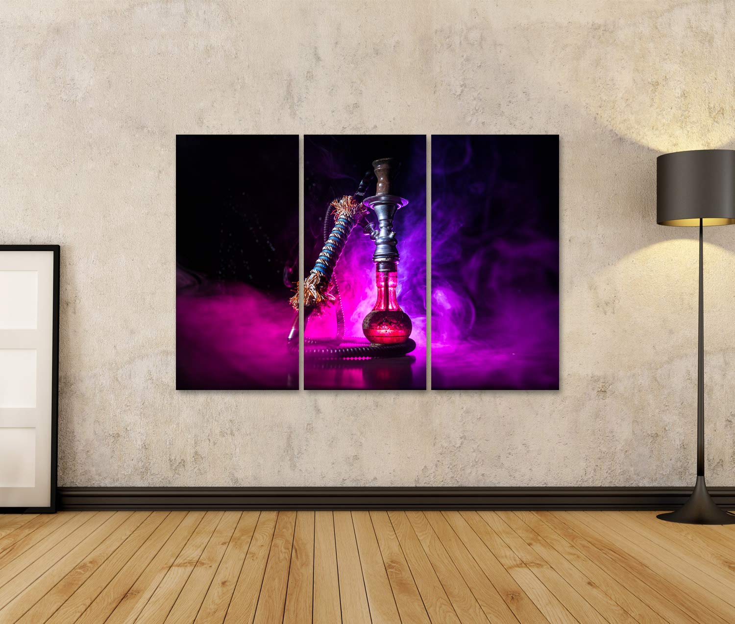 islandburner Pintura Shisha Hookah Carbón caliente tazón brumoso fondo elegante oriental impresión sobre lienzo decoración de la pared sala de estar