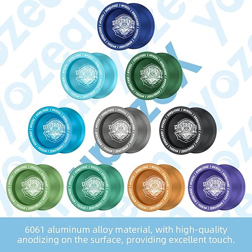 Miniatura 9 de Yozean - Yoyo, yoyo profesional sin respuesta con cuerda, eje de acero Yo Yo y cuerpo de aluminio de aleación 6061, competencia 1A, 3A, 5A