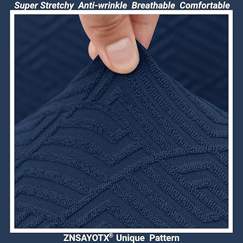 Miniatura 7 de ZNSAYOTX Fundas elásticas individuales para cojines de sofá, fundas de asiento de repuesto suave, patrón único, protector de muebles con parte
