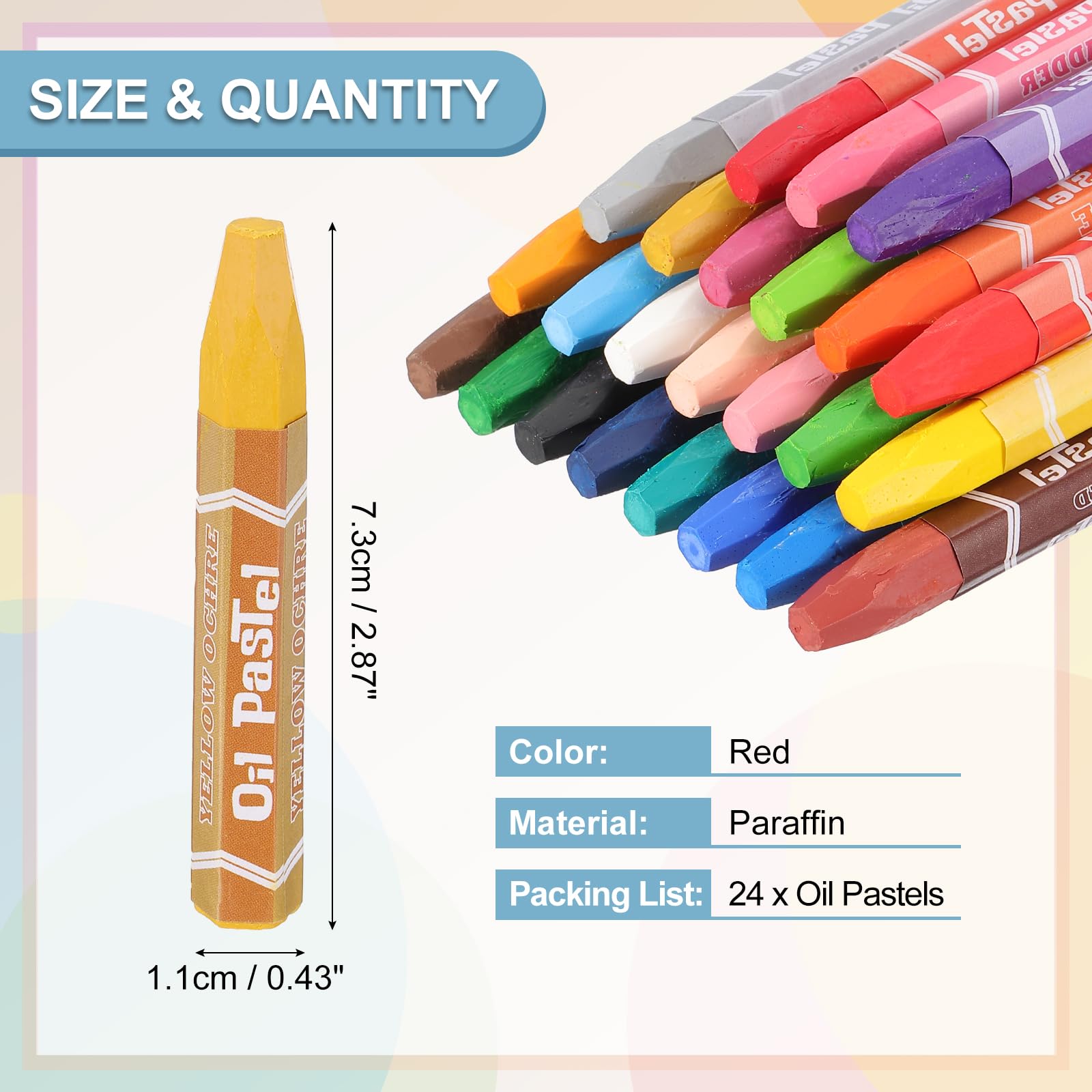 PATIKIL Dark Yellow Oil Pastels - Image 2