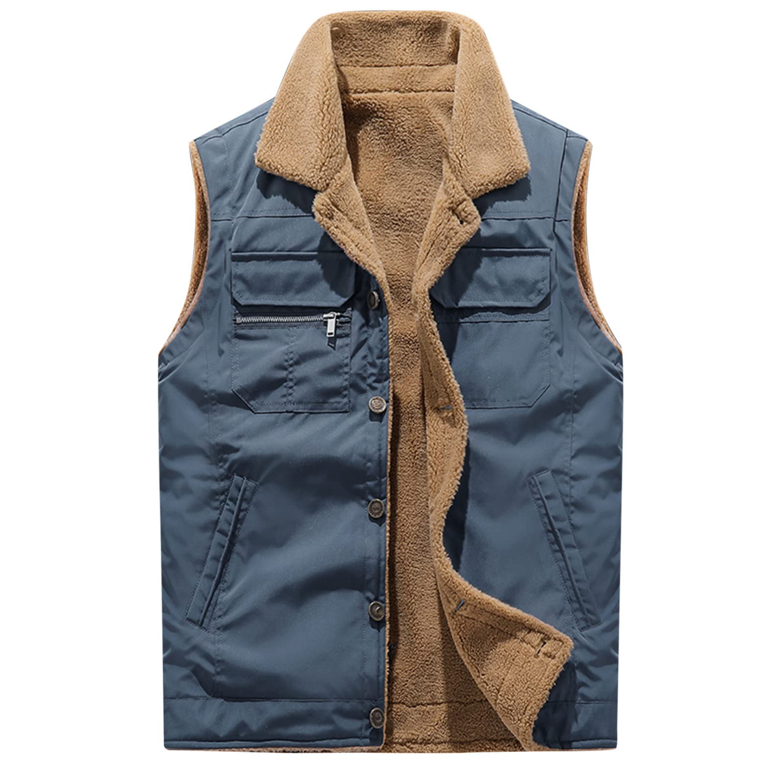 Generisch Chaleco acolchado para hombre de invierno XL, chaqueta para
